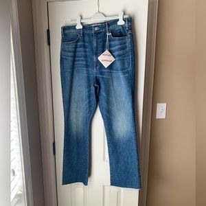 NWT - Mother Jeans - The Hustler Flood Fray - Beer Me - Size 34